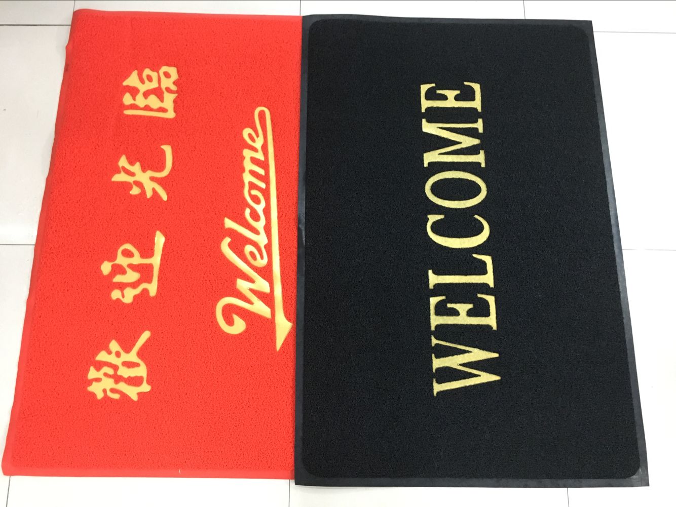 Welcome to the thickened version! Welcome mat, brushed mat, door mat, foot mat, PVC floor mat, wire ring floor mat, 78*118cm Application Scenario