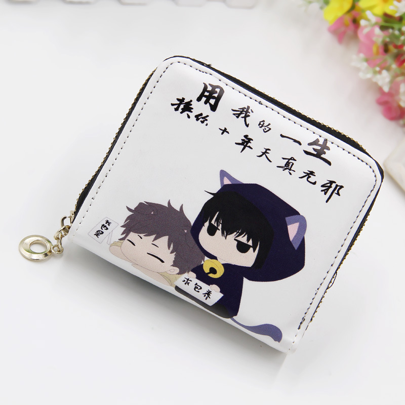 New personalized creative cartoon wallet students cute cartoon short wallet manufacturers wholesale zipper card bags full figure