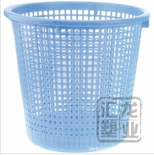 Household Fine Grid Office/Household Plastic Paper Basket Plastic Sanitary Bucket Garbage Bin 70007 details Picture