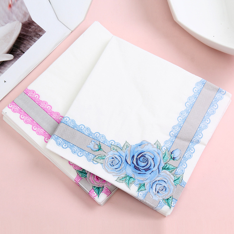 Custom LOGO square towel box color printing paper products original wood pulp fragrance durable comfortable napkins thumbnail