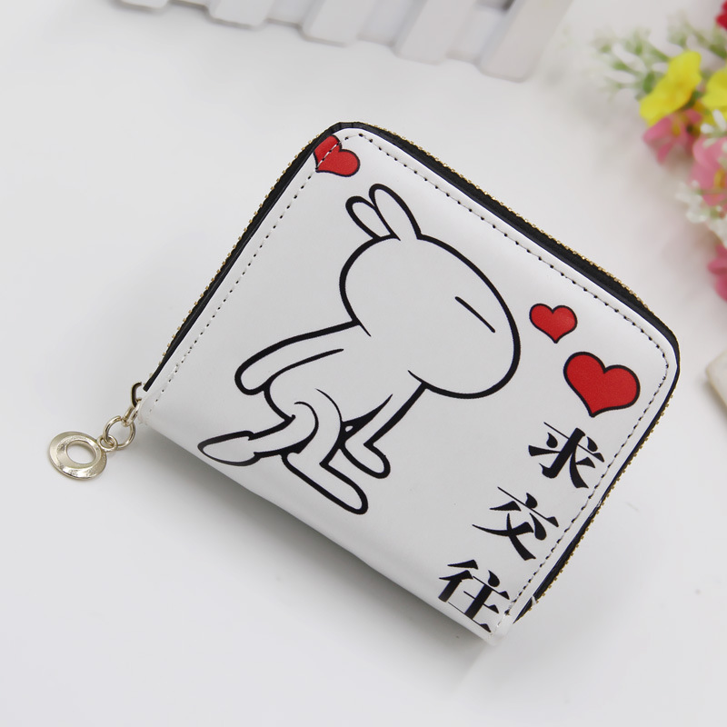 New personalized creative cartoon wallet students cute cartoon short wallet manufacturers wholesale zipper card bags details Picture