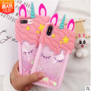 Creative Unicorn silicone case for iPhone Exs Max mobile Phone Case thumbnail