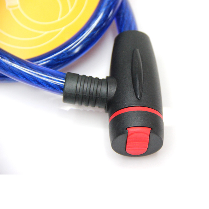 自行车锁 防盗山地车锁 自行车单车配件钢丝锁加长固定山地车配件产品图