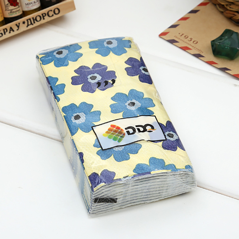 Custom advertising box napkins no fragrance soft tissue paper square simple comfortable printed handkerchief paper wholesale thumbnail