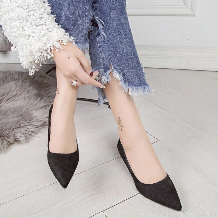 豹纹爆款中跟时装鞋产品图