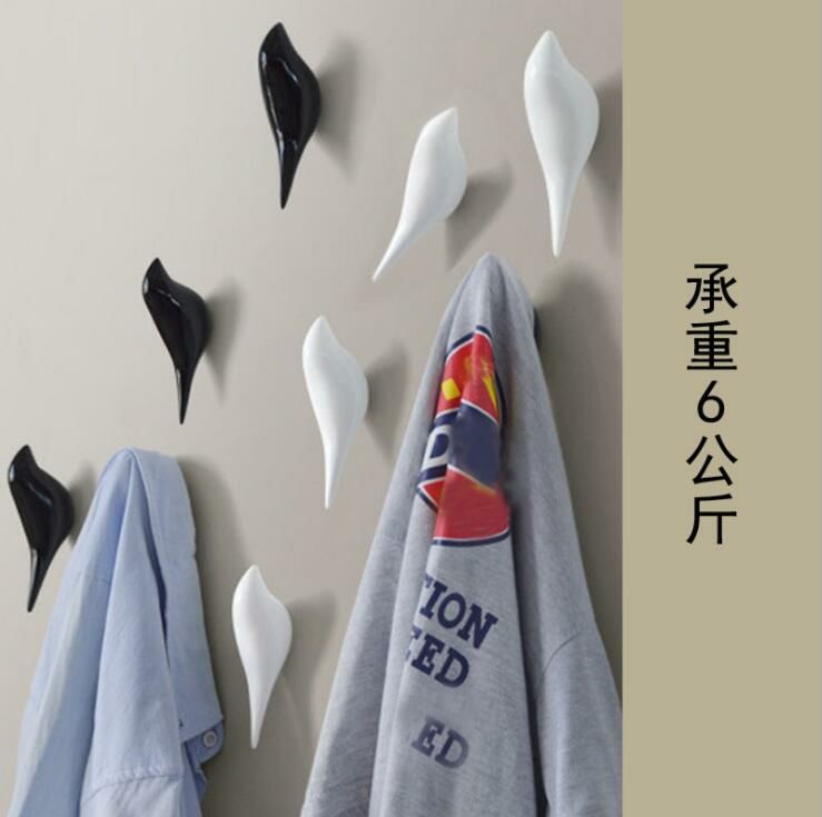 创意墙面小鸟无痕挂钩装饰挂钩壁饰卧室门后挂衣钩立体单钩衣帽钩细节图