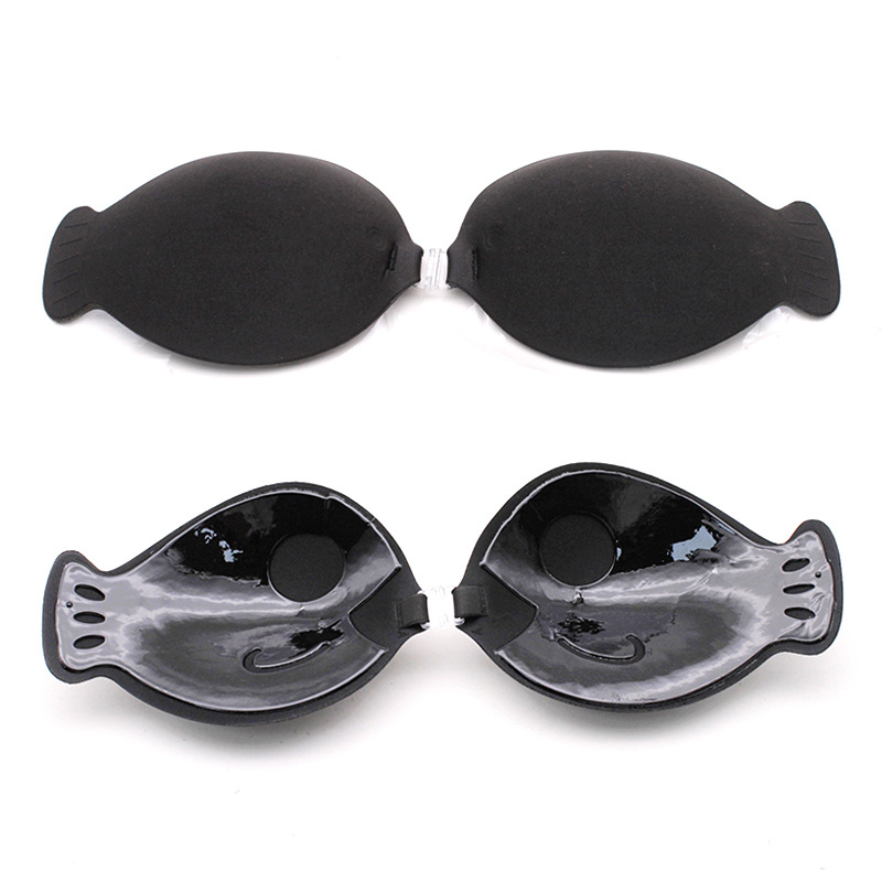 跨境专供一片式搭扣硅胶隐形内衣聚拢婚纱透气防走光隐形文胸