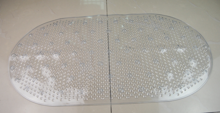 Hot-selling new transparent oval small water droplet bathroom mat, bathroom anti-slip mat, massage mat, bathtub anti-slip mat, PVC mat Application Scenario