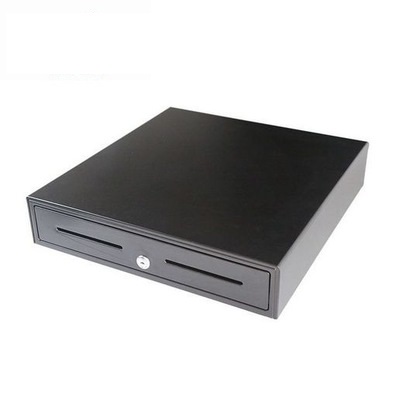 收银机钱箱钢制钱箱收款机钱箱八格三档锁白底实物图