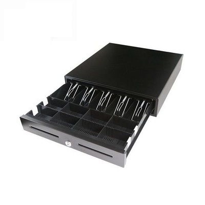 收银机钱箱钢制钱箱收款机钱箱八格三档锁细节图