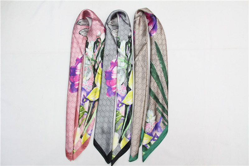2018 New Chain Twill Silk Square Scarf With Scarves Fashion Scarf Women's Multi-Functional Sun Protection Cape details Picture
