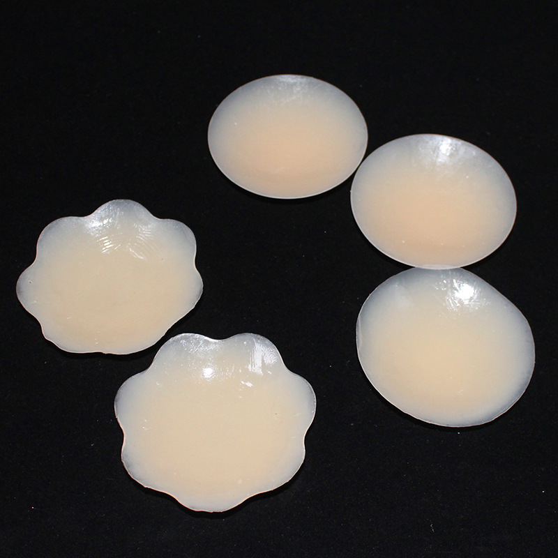新款固态硅胶乳贴 定制无膜边防水8公分隐形胸贴防走光乳贴乳头贴细节图