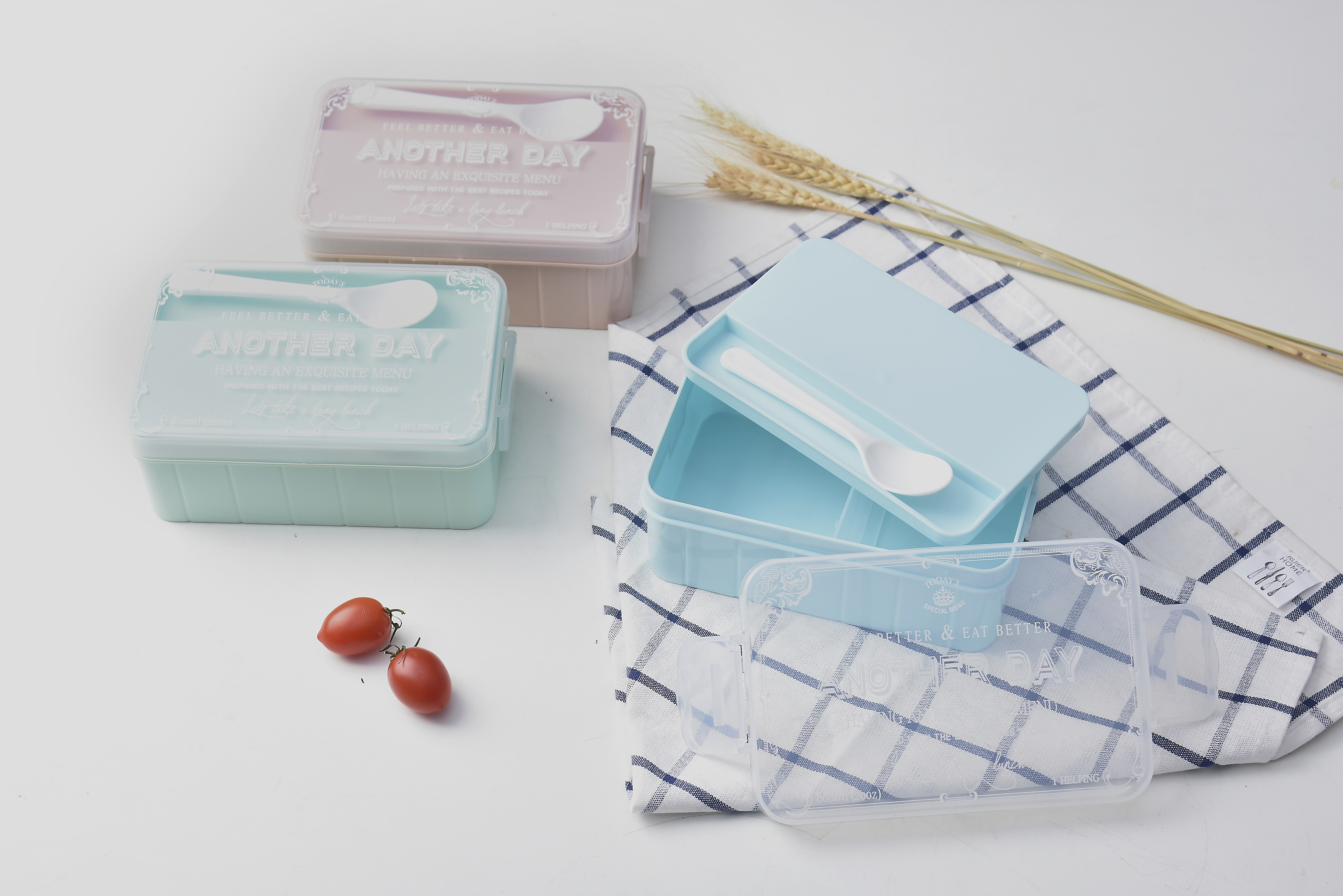 Rectangular double Japanese lunch box microwave lunchbox student lunch box rectangular lunch box set
