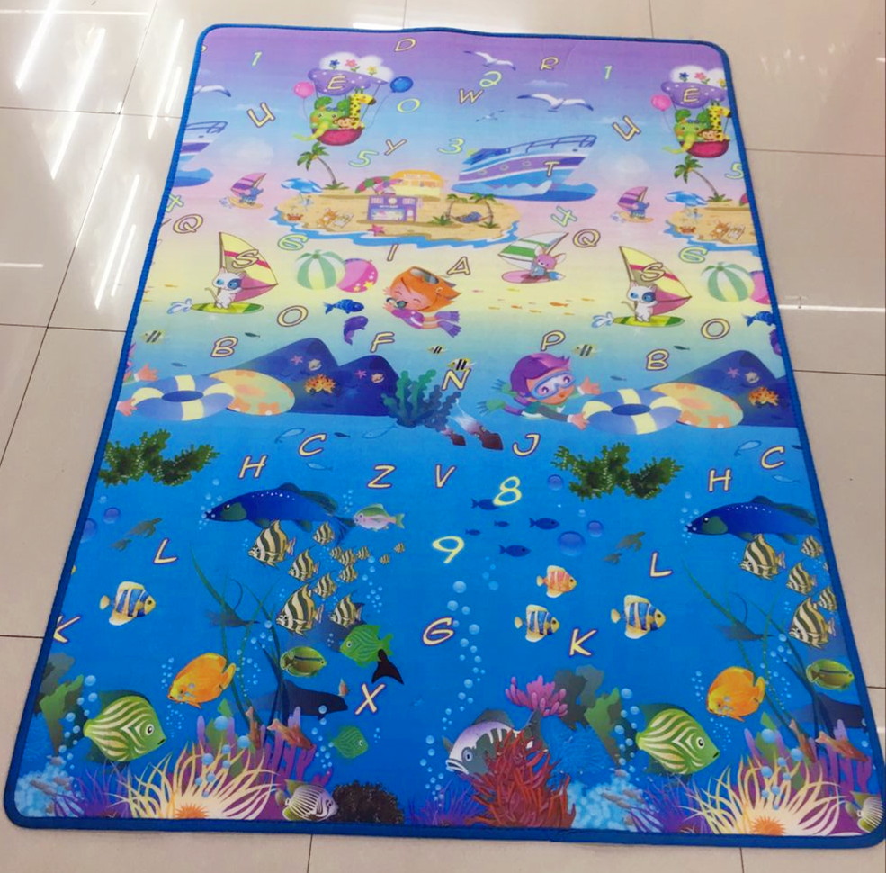 120*180cm(0.8cm thick, double-sided) baby mat, climbing mat, children's anti-drop play mat, PE mat, foam mat full figure