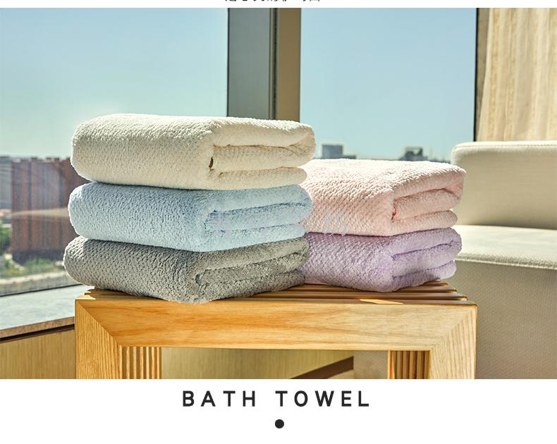 Ultra-fine fiber bath towels, gift towels, hair care, absorbent, teak coral velvet 8020 polyester brocade are exported to Japan and South Korea Specification image