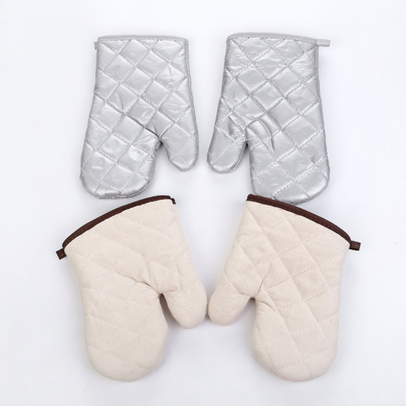 加厚纯棉微波炉手套 耐高温隔热手套 烤箱烘焙防烫手套细节图