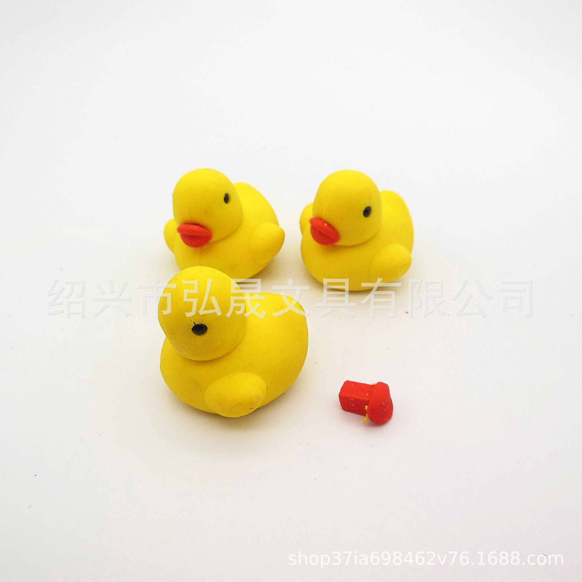 4个装小黄鸭系列3D定制橡皮套装橡皮生产厂家细节图