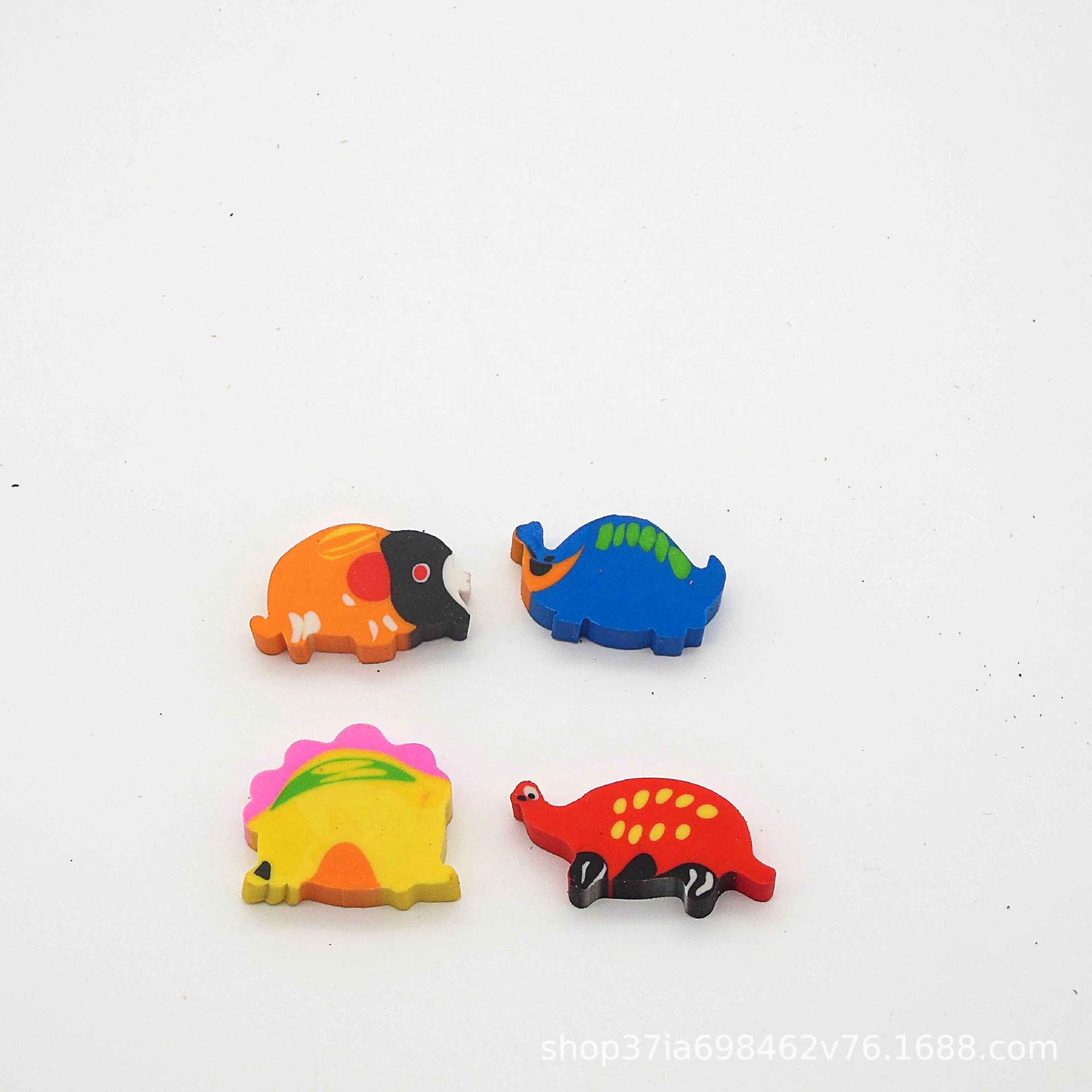 4个可爱恐龙型橡皮套装儿童文具橡皮生产厂家产品图