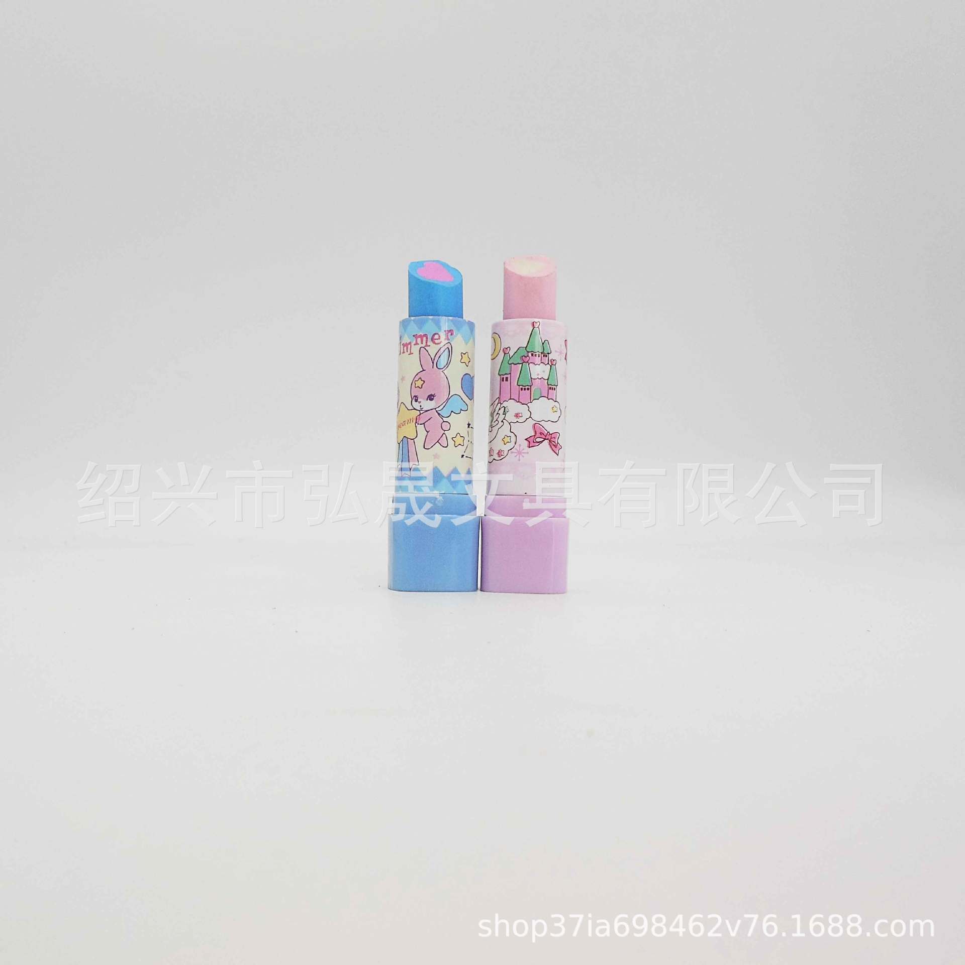 2支装口红系列定制橡皮套装儿童文具橡皮生产厂家细节图