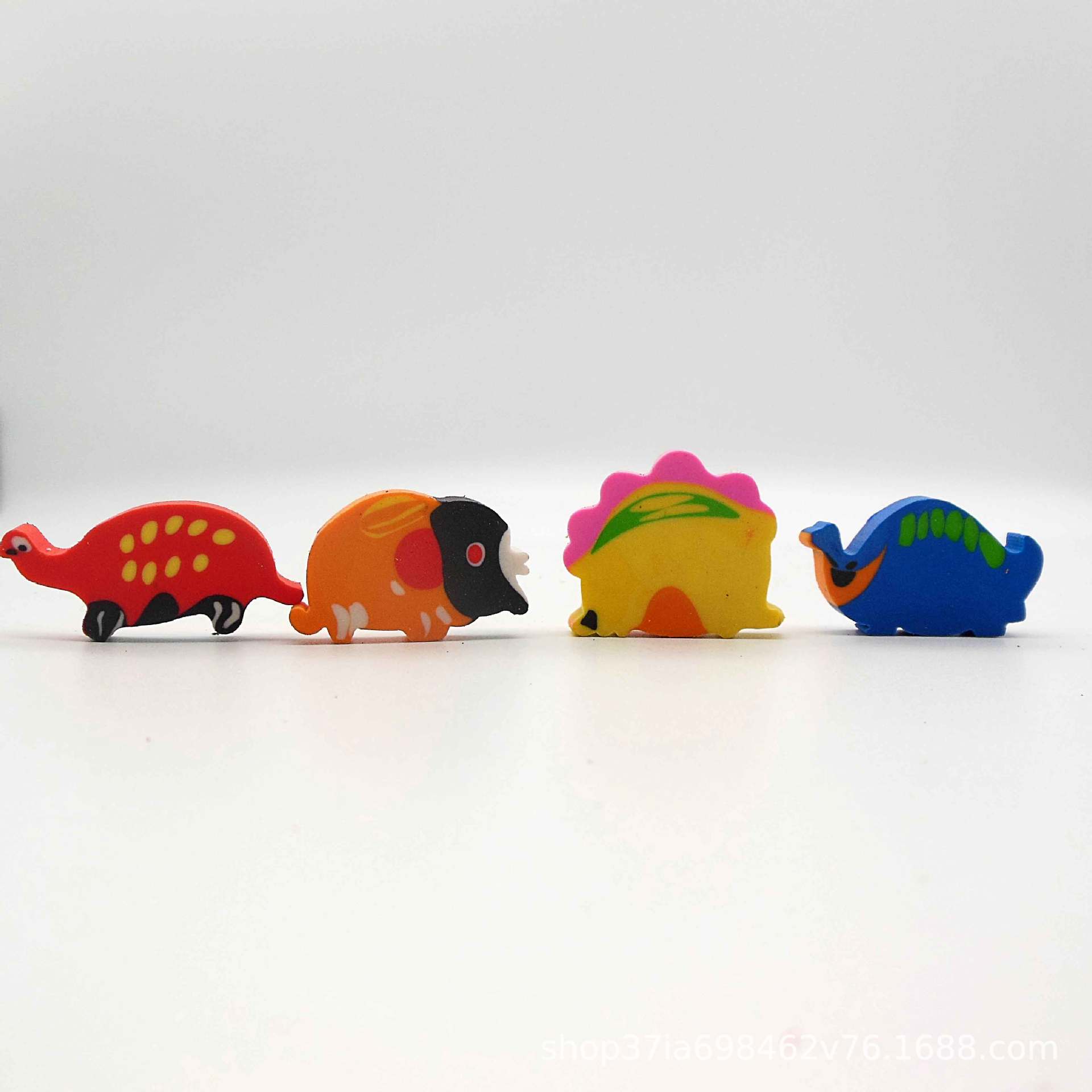 4个可爱恐龙型橡皮套装儿童文具橡皮生产厂家细节图