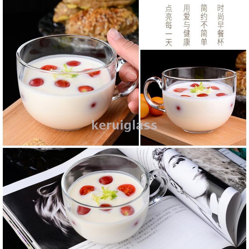 朗旭早餐杯家用水杯玻璃杯大容量麦片酸奶杯子牛奶咖啡燕麦杯细节图