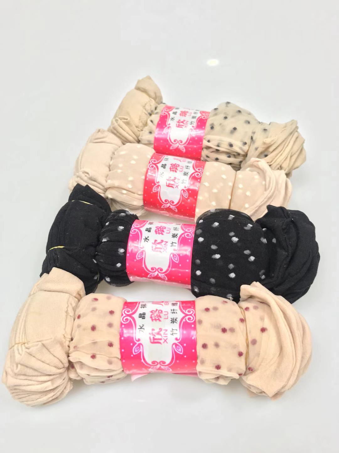 Women's crystal silk stockings short style thin style socks thumbnail