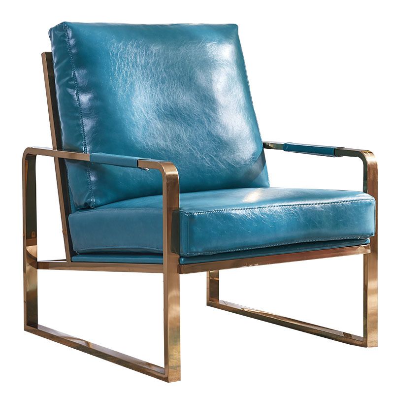 电镀钛金 后现代设计单轻奢单人沙发椅 北欧客厅单椅后现代简约详情图4