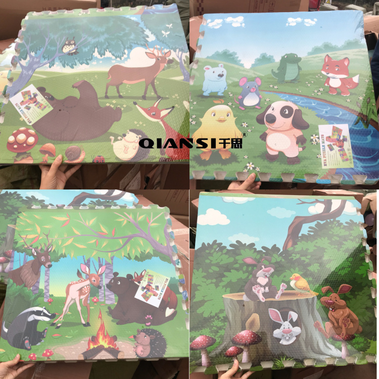 Thousands of thought cartoon pattern EVA Puzzle children's puzzle floor mat puzzle mat children's anti-slip anti-fall mat thumbnail