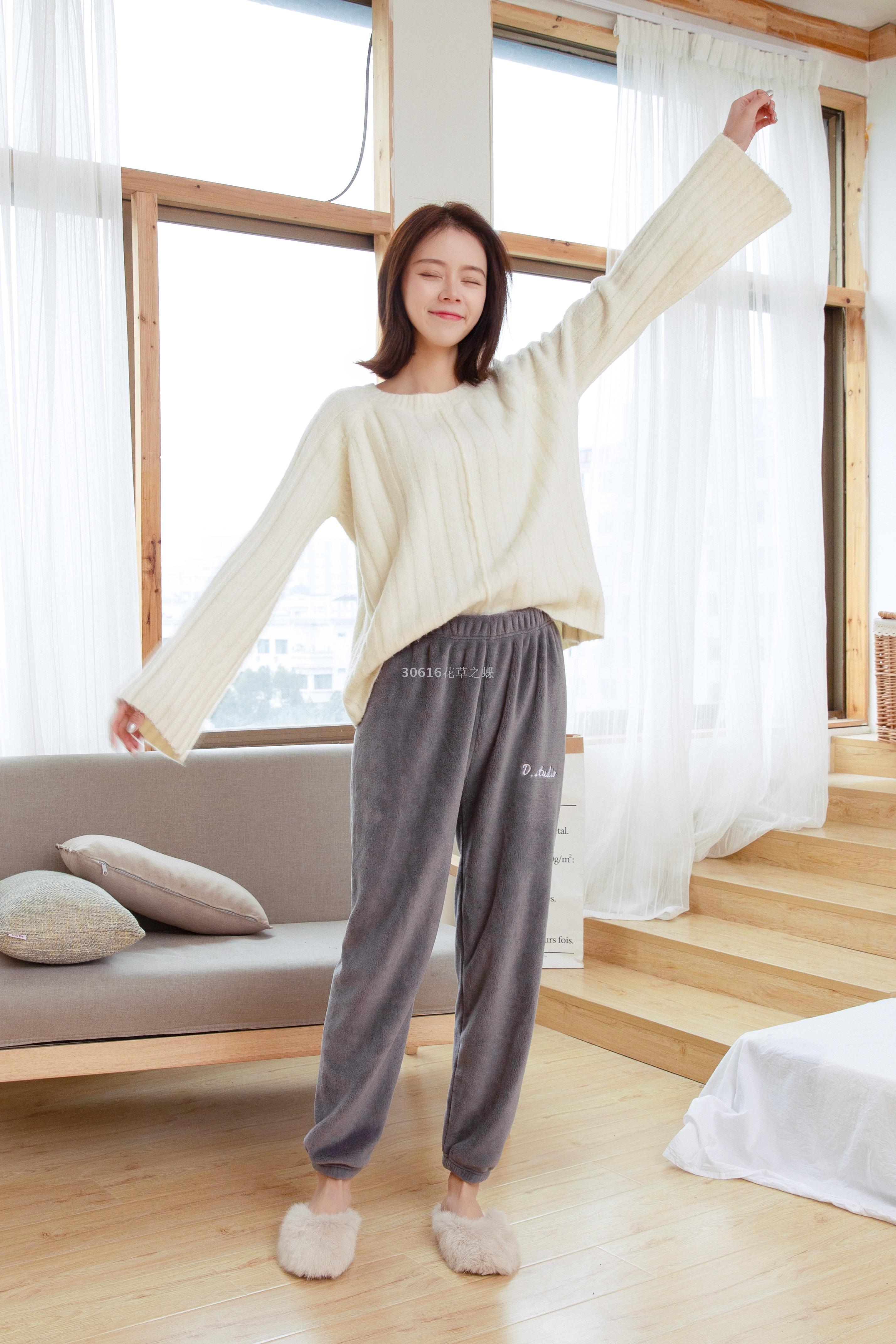 Butterfly flowers winter new web celebrity hot style fairy warm pants factory direct wholesale thumbnail