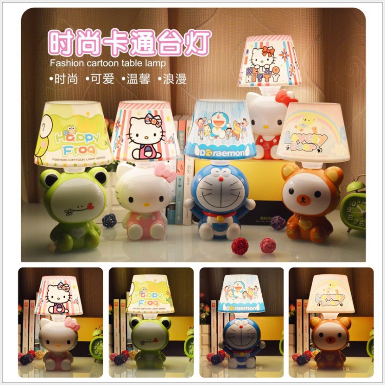 卡通叮当猫插电台灯创意KT猫儿童房卧室床头灯青蛙暖光喂奶灯礼品产品图