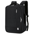 新款手提usb充电数据线电脑双肩黑色商务旅行男士背包