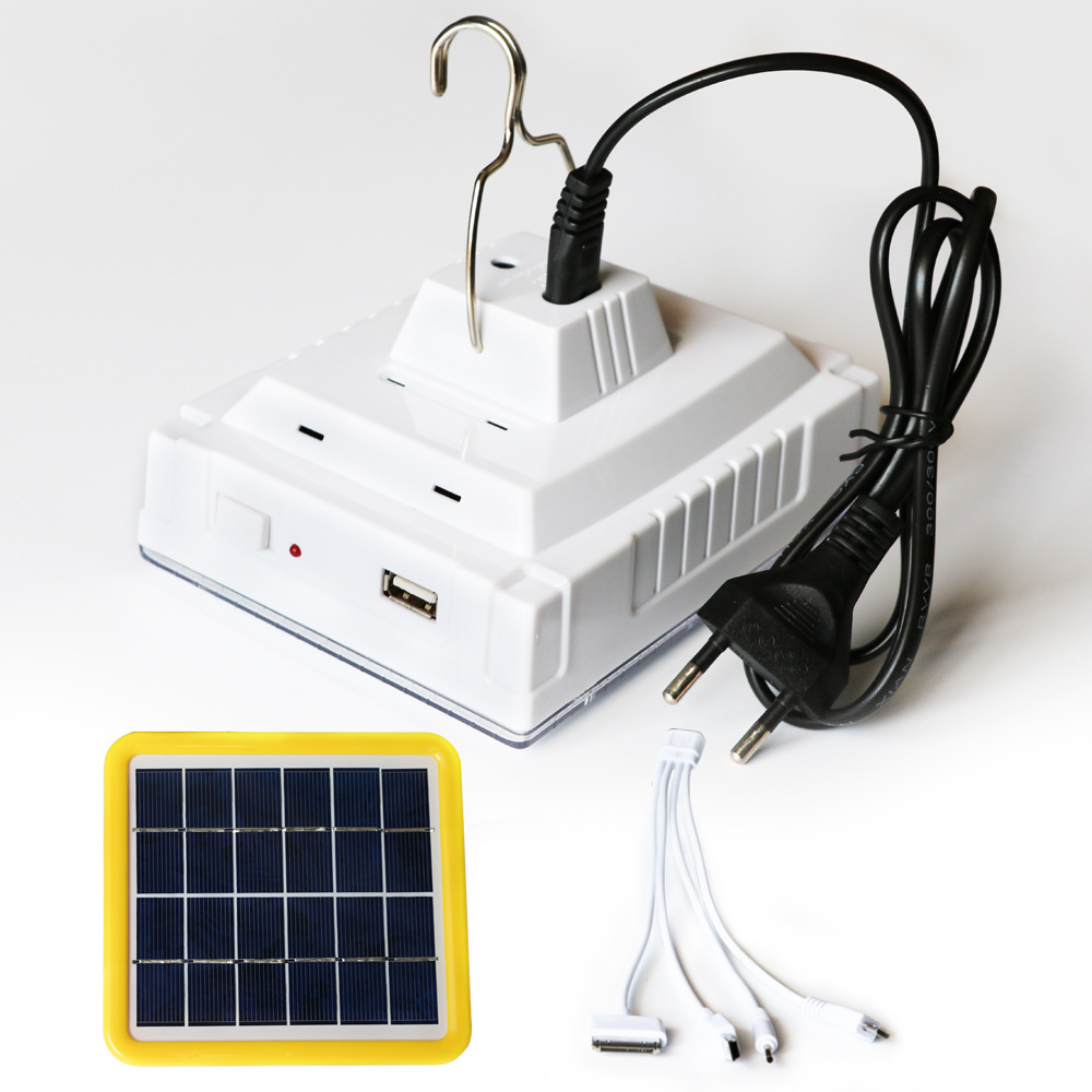 Led outdoor solar lights solar panels rechargeable emergency lights camping stalls hiking field lights