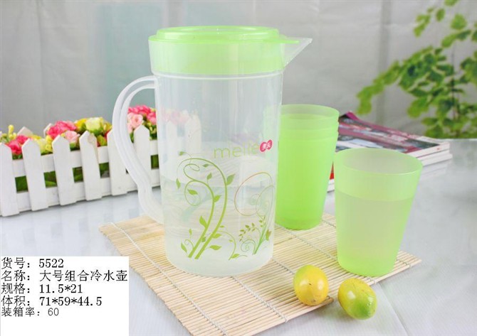 Large combination cold kettle home cold kettle heat resisting kettle set flower teapot filter cool teapot cup kettle