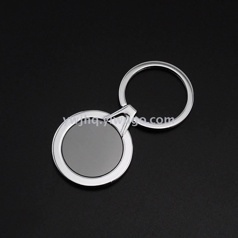 Black steel piece hardware key chain custom LOGO