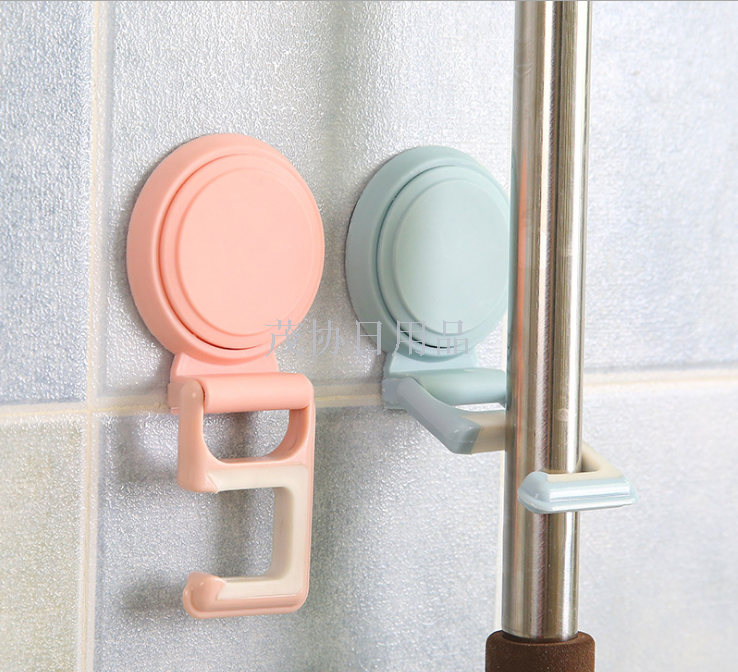 New Nordic-style suction cup magic sticker, multi-functional, powerful and seamless mop rack, kitchen rack details Picture
