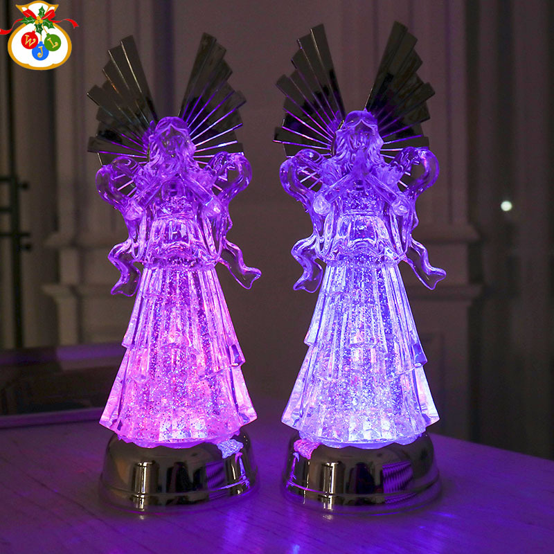 WDL-1850 Straight wing Angel Christmas Decorations colorful variable light Christmas decorations