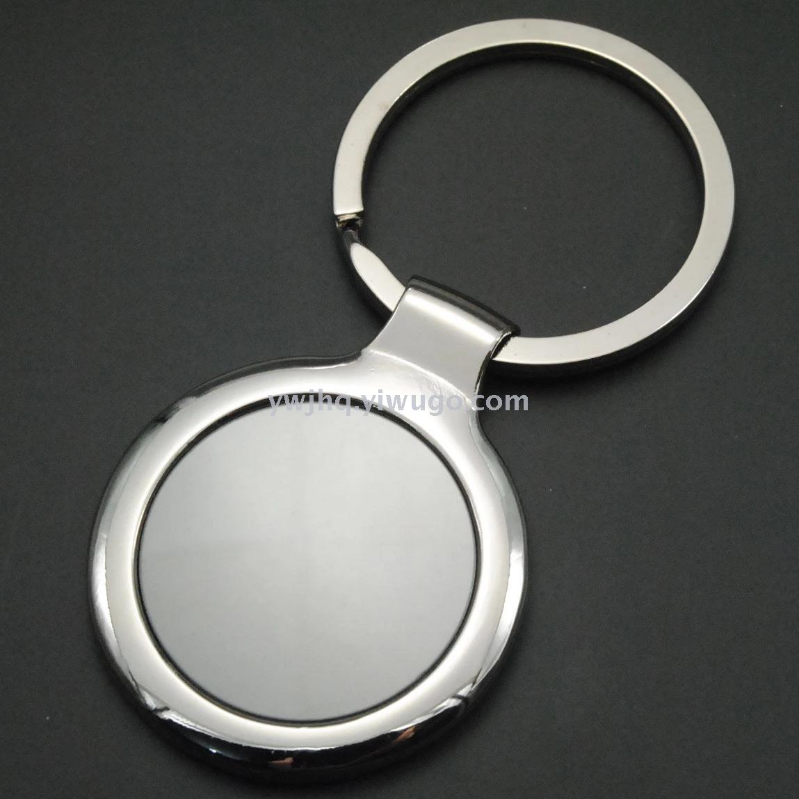 Zinc alloy nickel plated simple key chain can be customized logo gifts thumbnail