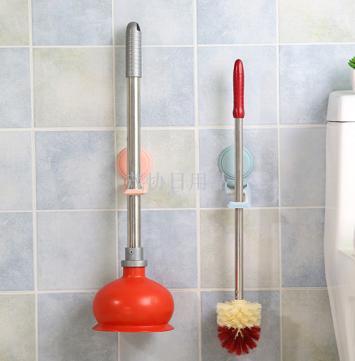 New Nordic-style suction cup magic sticker, multi-functional, powerful and seamless mop rack, kitchen rack Specification image