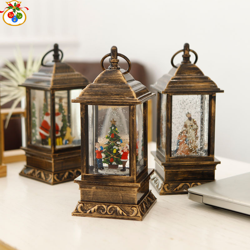 Christmas square light little night light LED innovative electronic products resin crafts European-style decorations
