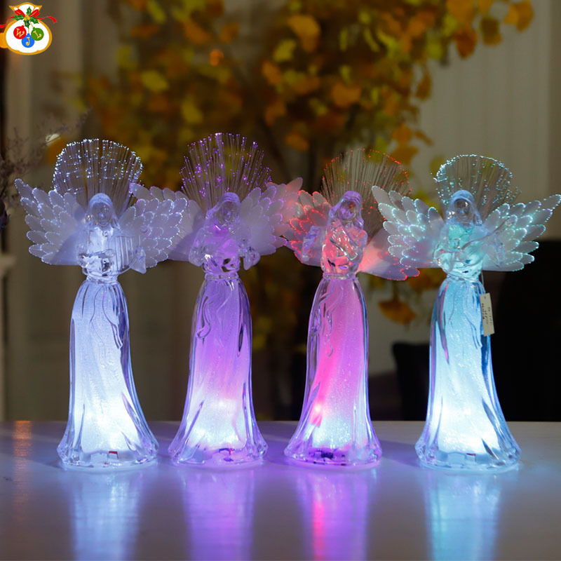 YE-711中光纤天使圣诞节装饰品圣诞工艺品圣诞摆件小夜灯