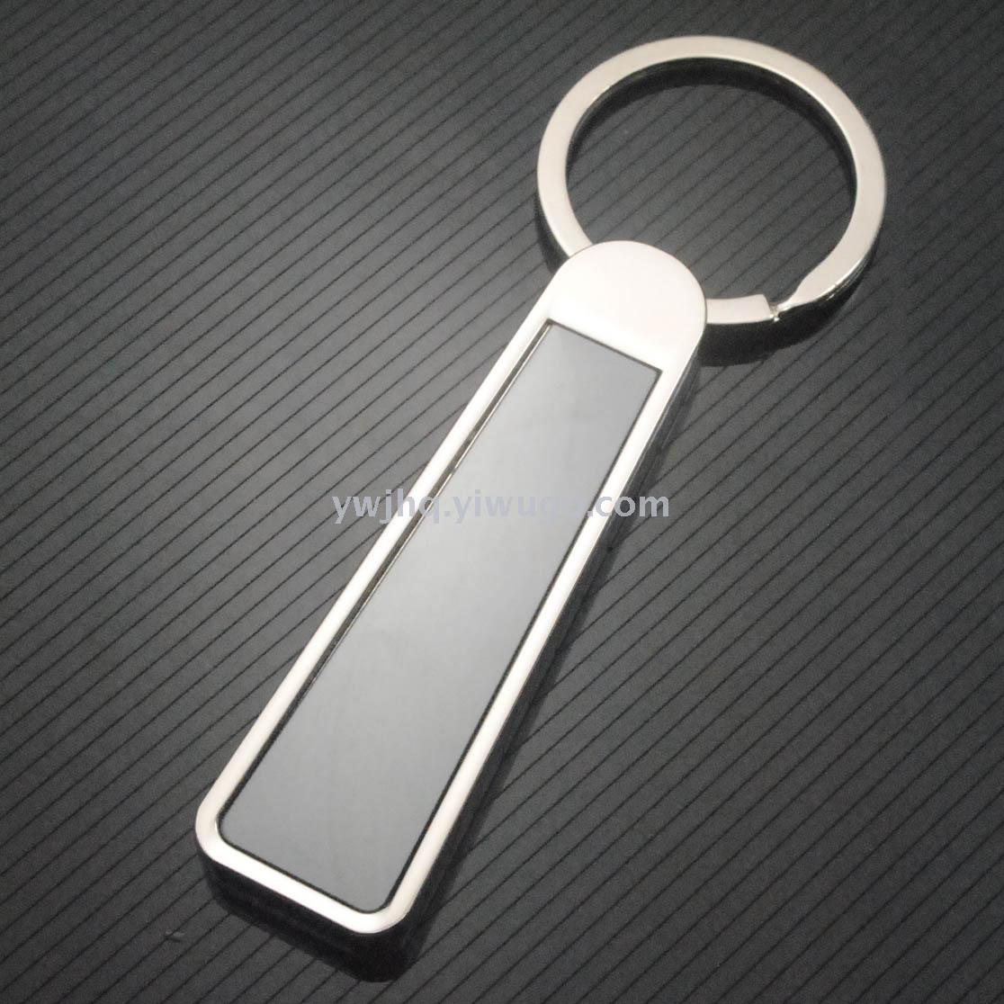 Manufacturers direct can be customized logo black steel piece key chain holiday gift special key chain thumbnail