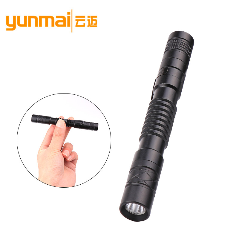 Crossover nuevo producto XPE LED luz brillante linterna en forma de lápiz 2 baterías AAA aleación de aluminio con pen clip mini pen light