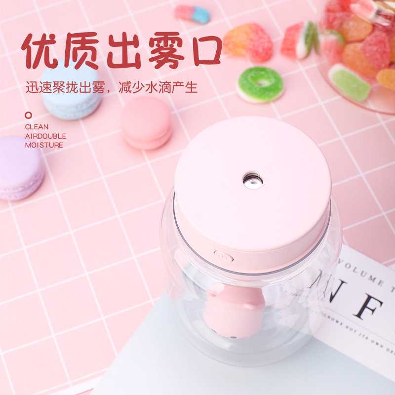 Candy air spray Water Replenishment Silent dormitory car Office Home Cartoon Mini Portable usb humidifier details Picture