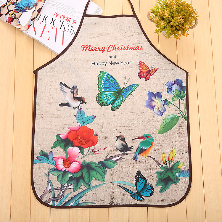 [LOVELY HOME] [holdja] delantal de mariposa con impresión digital delantal sin mangas para el hogar delantal más grande antimanchas y resistente a la suciedad para el chef Application Scenario