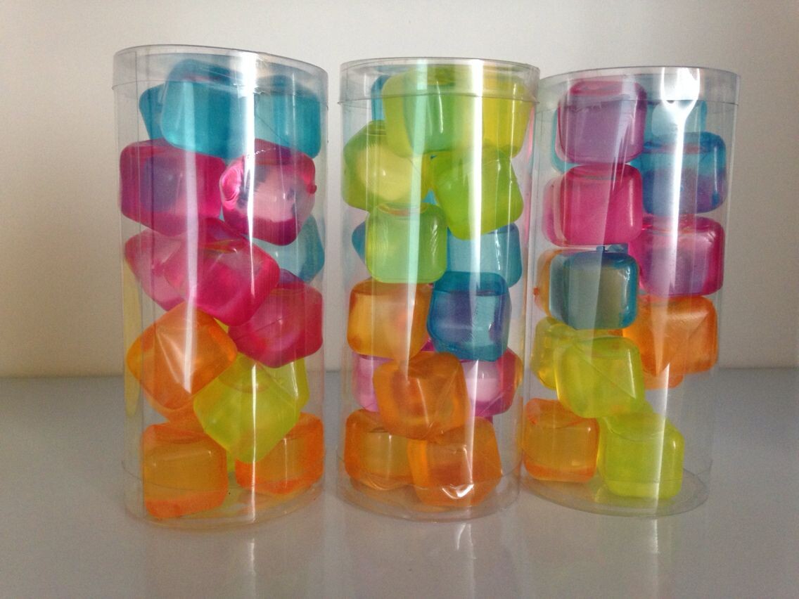 水果形状 方格 酒吧专用塑料冰块 环保食品及 仿真降温冰粒