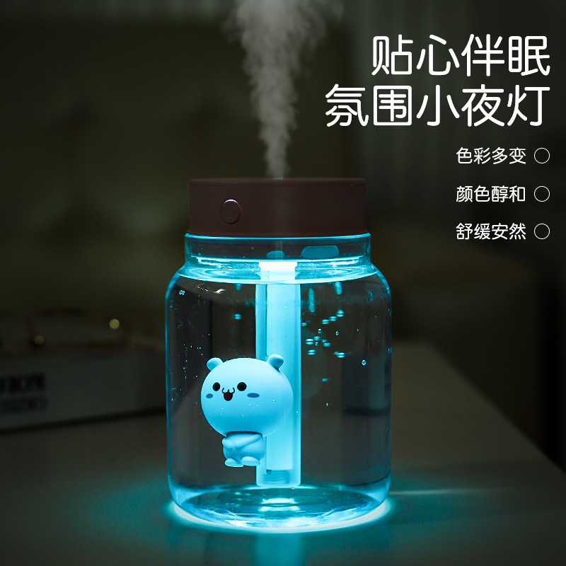 Candy air spray Water Replenishment Silent dormitory car Office Home Cartoon Mini Portable usb humidifier Specification image