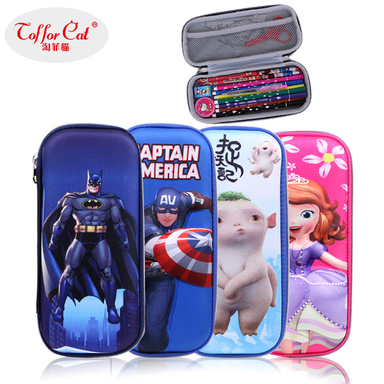 Cartoon Eva Good Woven Pen Bag Stationery Supplies For Primary School Students Specification drawing