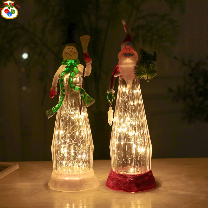 Wdl-1742c Novelty Santa Claus Snowman Atmosphere light Small Night light Christmas ornament