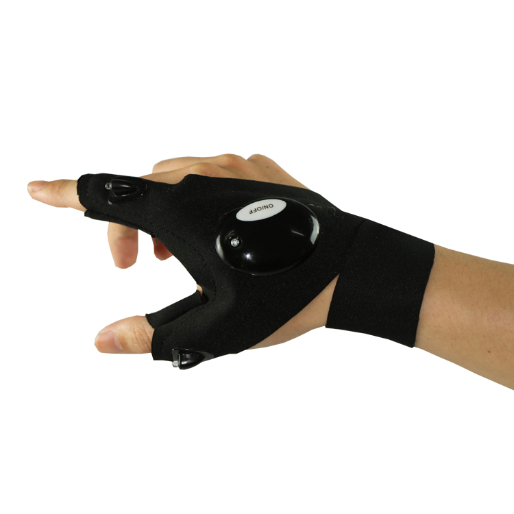 TS Fishing spotlights outdoor sports gloves LED luminous gloves with light