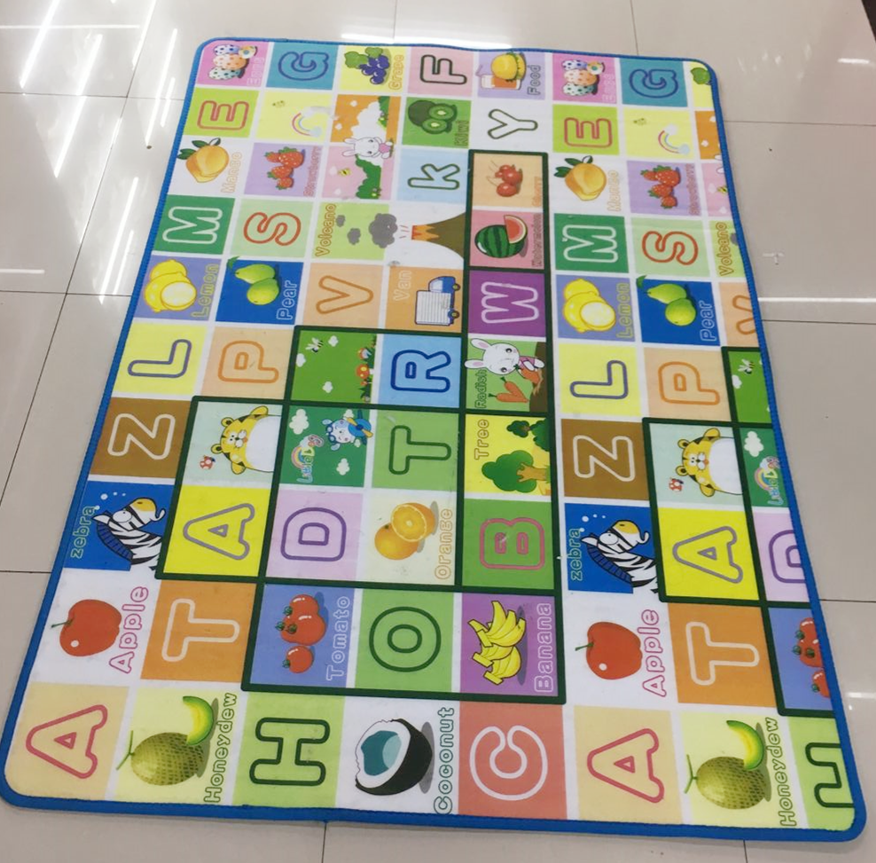 0.8cm double-sided 100*180cm environmental protection baby pad children's crawling pad play pad foam pad thumbnail